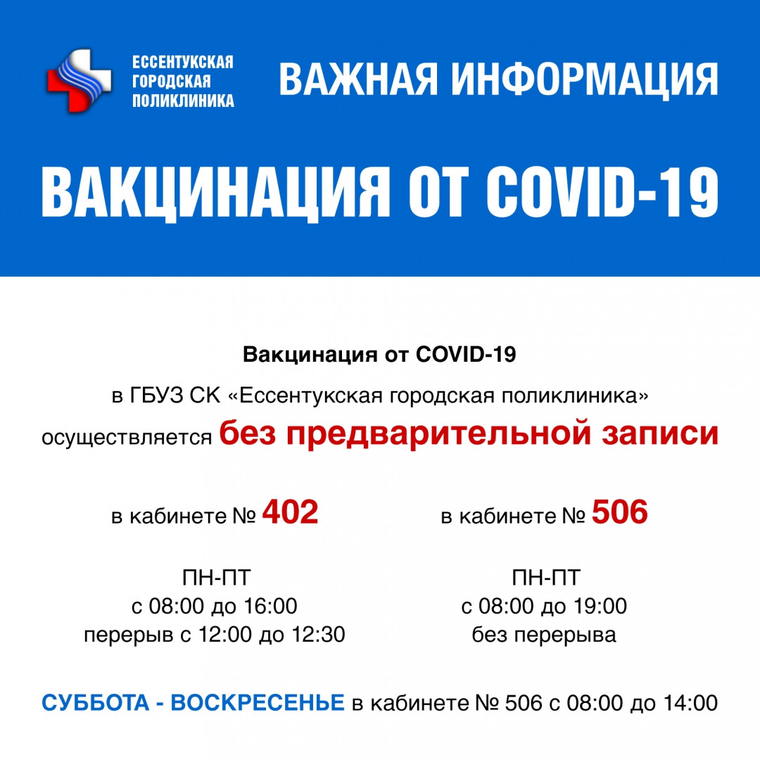 Вакцинация от COVID-19 - 2021 - Новости поликлиники - Новости - ГБУЗ СК  Ессентукская городская поликлиника Официальный сайт